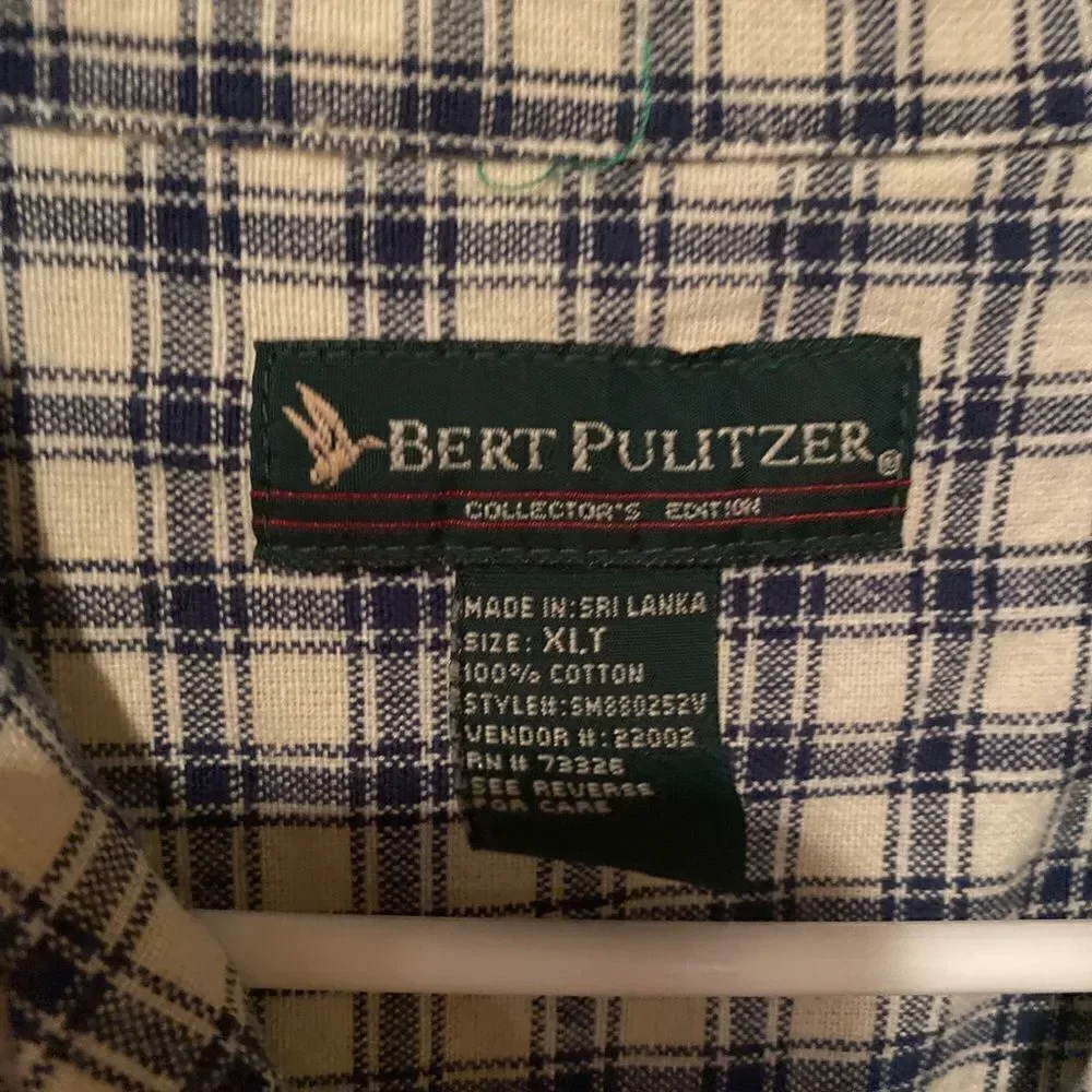 Burt Pulitzer XL Tall Plaid Shirt - Picture 4 of 9